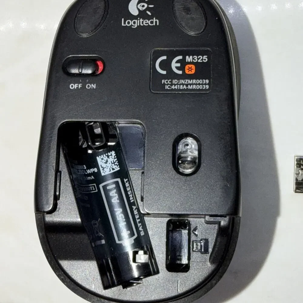 Logitech Wireless Mouse LOT OF 2 M325, M317 TESTED WORKING Multicolor Receivers
